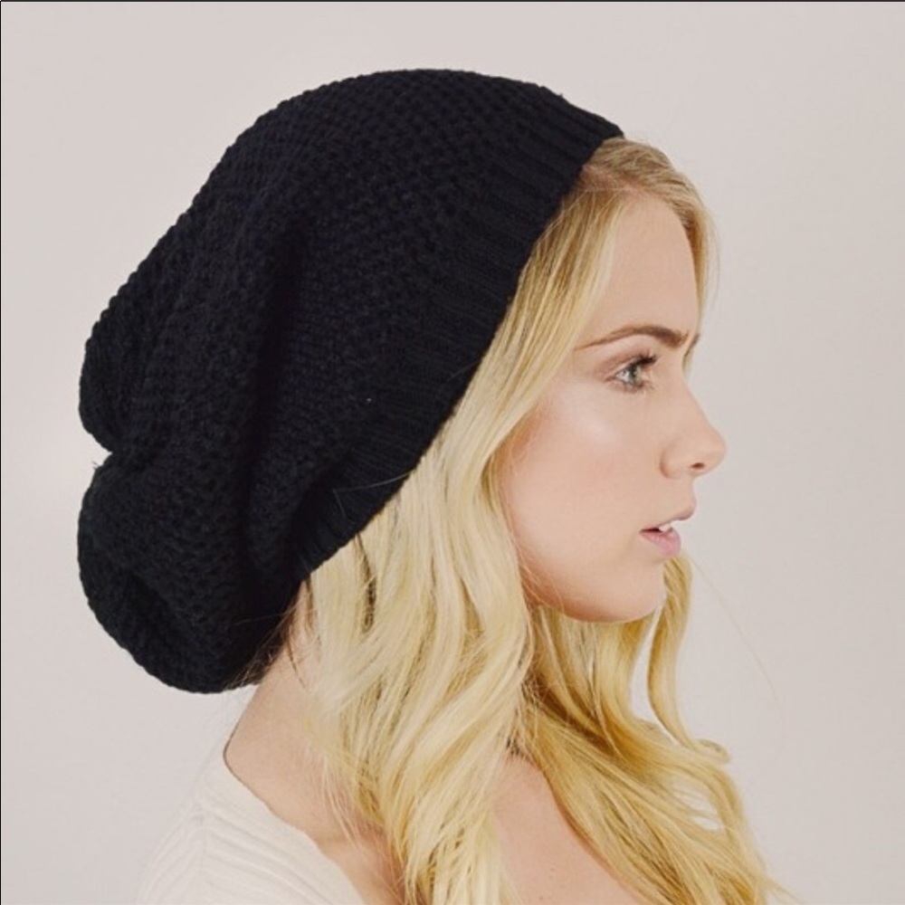 Knit Slouchy Beanie Hat - Picture 3 of 8